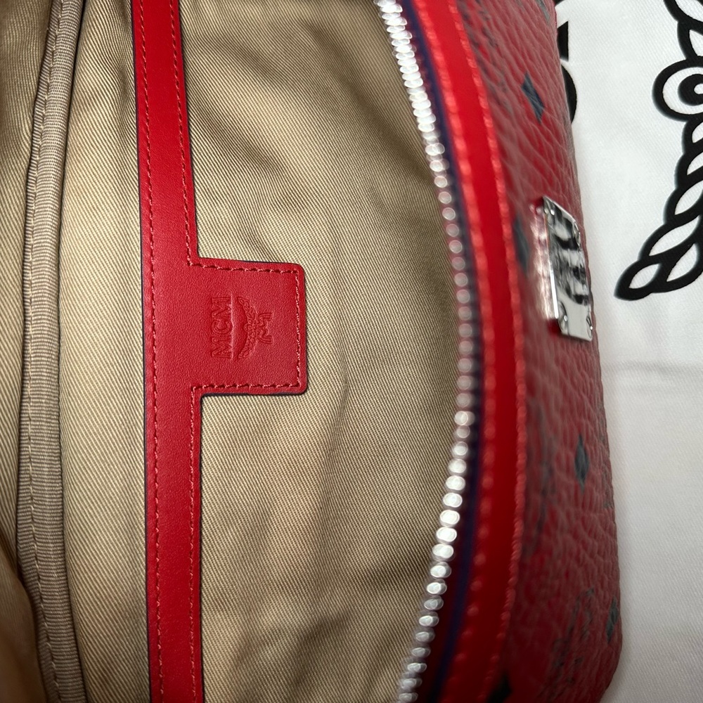 MCM Red Leather Bum Bag LIKE NEW - Picture 16 of 16